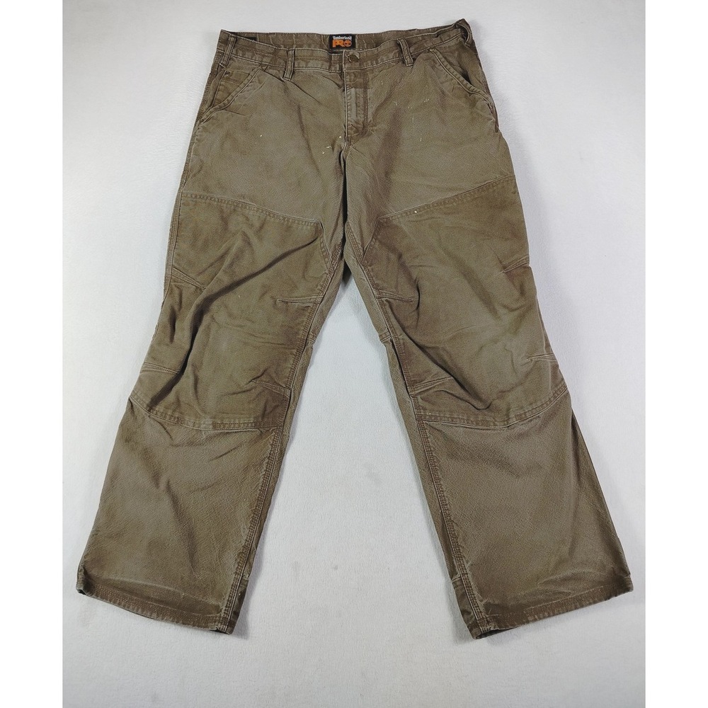 Timberland PRO Carpenter‎ Pants Mens 40x30 Brown Canvas Double Knee Workwear